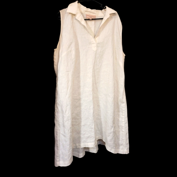 Philosophy Dresses & Skirts - Philosophy white linen sleeveless dress 2X